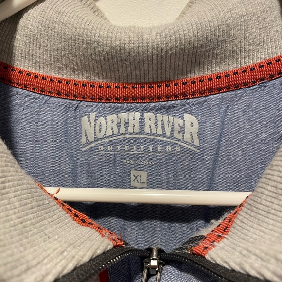 North River Outfitters Men's Gray Half-Zip Sweatshirt Gray Size XL - Picture 3 of 4